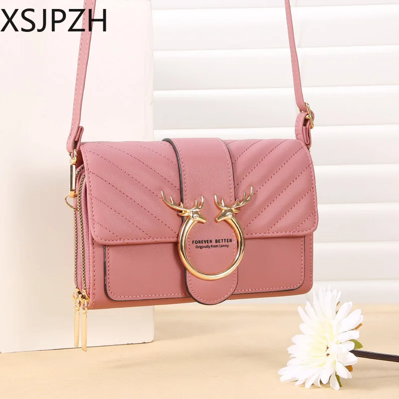 

XSJPZH 2023 New Women Bag Messenger Hand Bag Fashion Straddle One Shoulder Woman Bags Sale PU Material Square Y2K Tideway Wallet