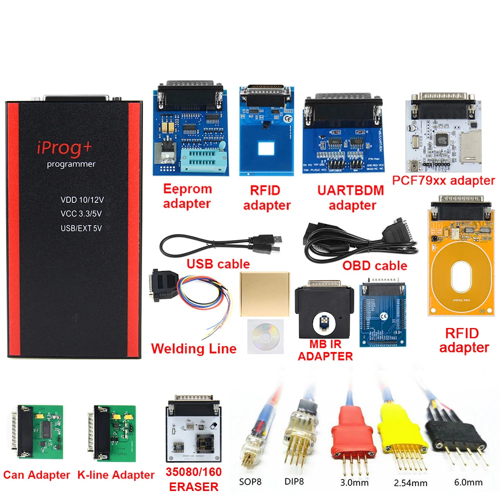 IPROG Pro V87 Full ECU Key Programmer Iprog+ Eeprom IMMO Car Radio Reset Dashboard PK DIGIPROG 3 Carprog key programmer