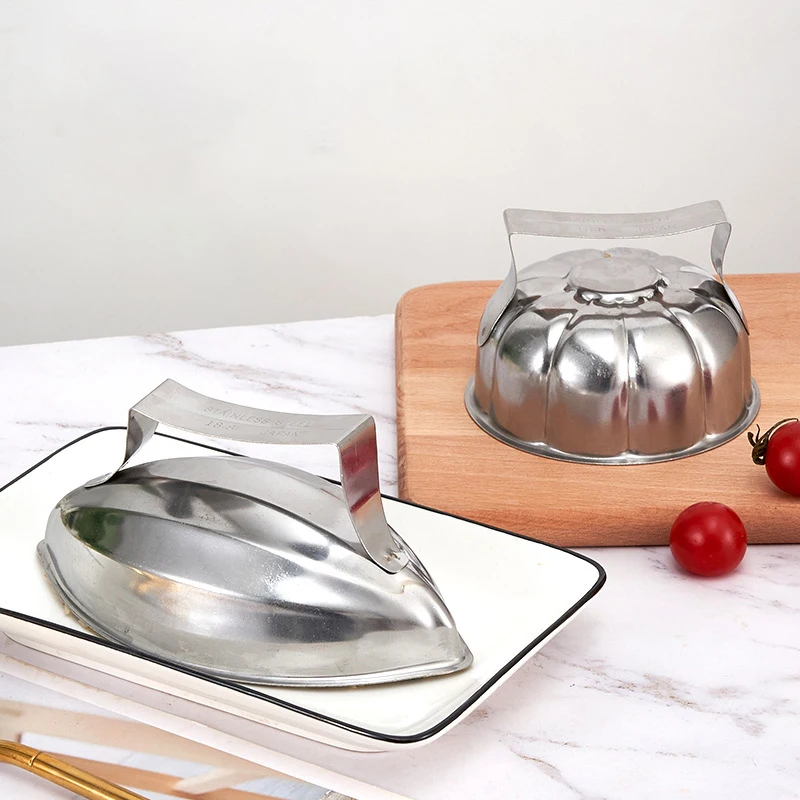 Omurice Mold Japanese-Style 304 Stainless Steel Boat-Shaped Egg-Wrapped Rice Mold DIY Sushi Making Kitchen Gadgets