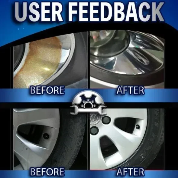 Multi Purpose Rust Remover Spray Car Maintenance Instant Remover Spray Vehicle Chrome Rust Car