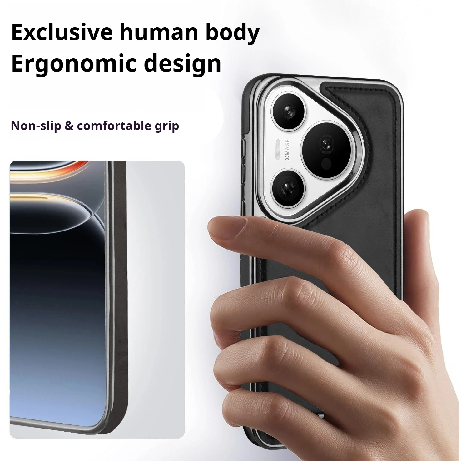High-End Solid Color Leather Magnetic Mobile Phone Case