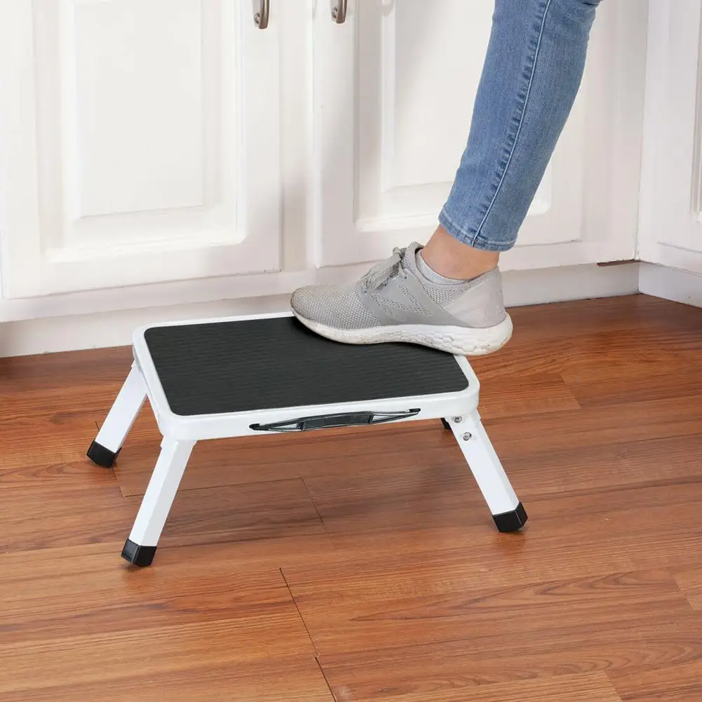 Folding Step Stool Heavy Duty Steel Holds 150kg Capacity Outdoor Camping Picnic Fishing Mini Collapsible Chair Seat