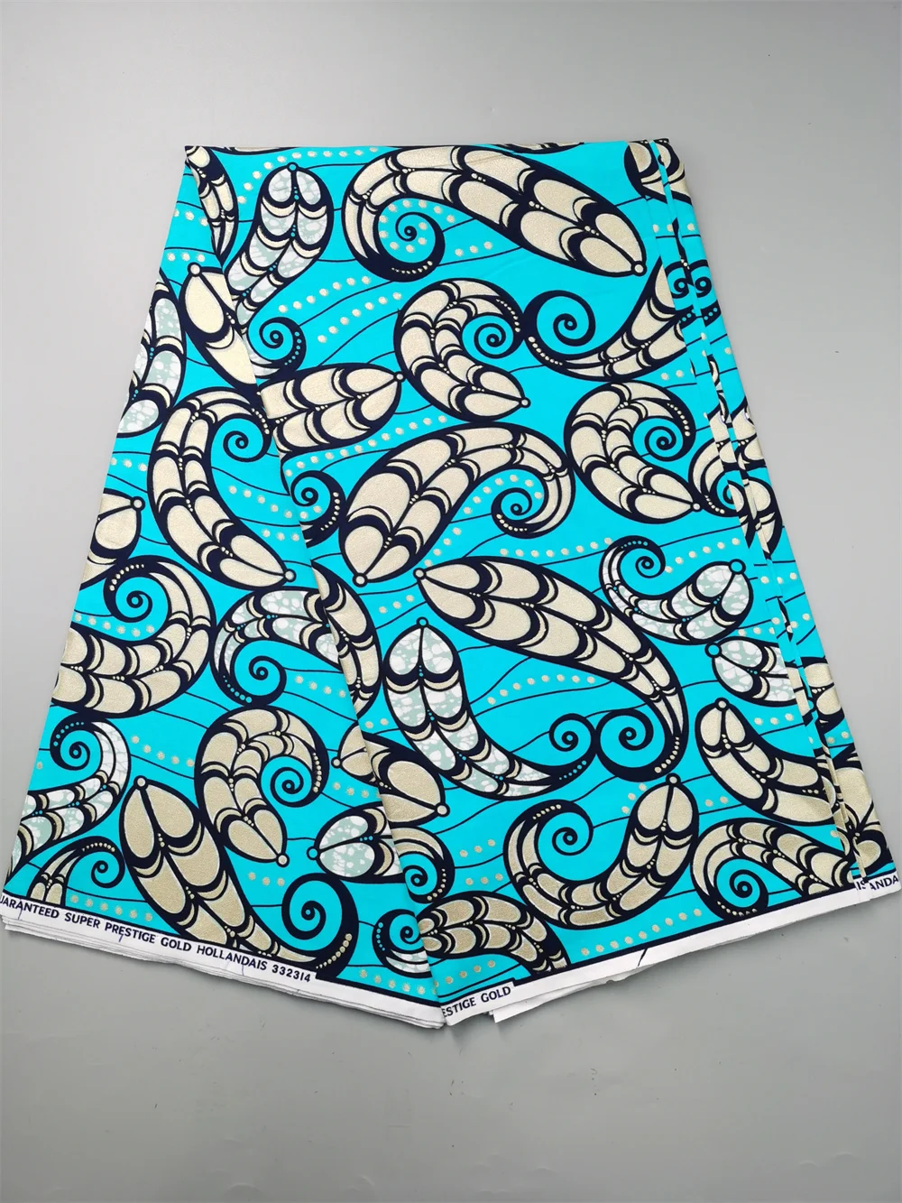 African Grand Wax Fabric Ankara Wax Fabric Prints Fabric Hollandais Shine Print Wax Pagne Africa Dress for Women 100% Cotton - 2