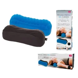 Ergonomic Neck Roll Pillow with Breathable, Removable Cover (Blue)