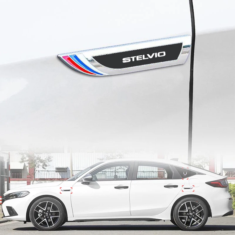 

1PC Car Door 3D Metal Sticker Flag Emblem Badge Decals Car Stickers For Alfa Romeo 156 159 Giulia Giulietta MITO Stelvio