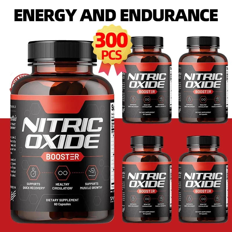 L-Arginine Nitric Oxide Supplement For Energy Strength And Endurance Support During Exercise Muscle Mass Non-Gmo
