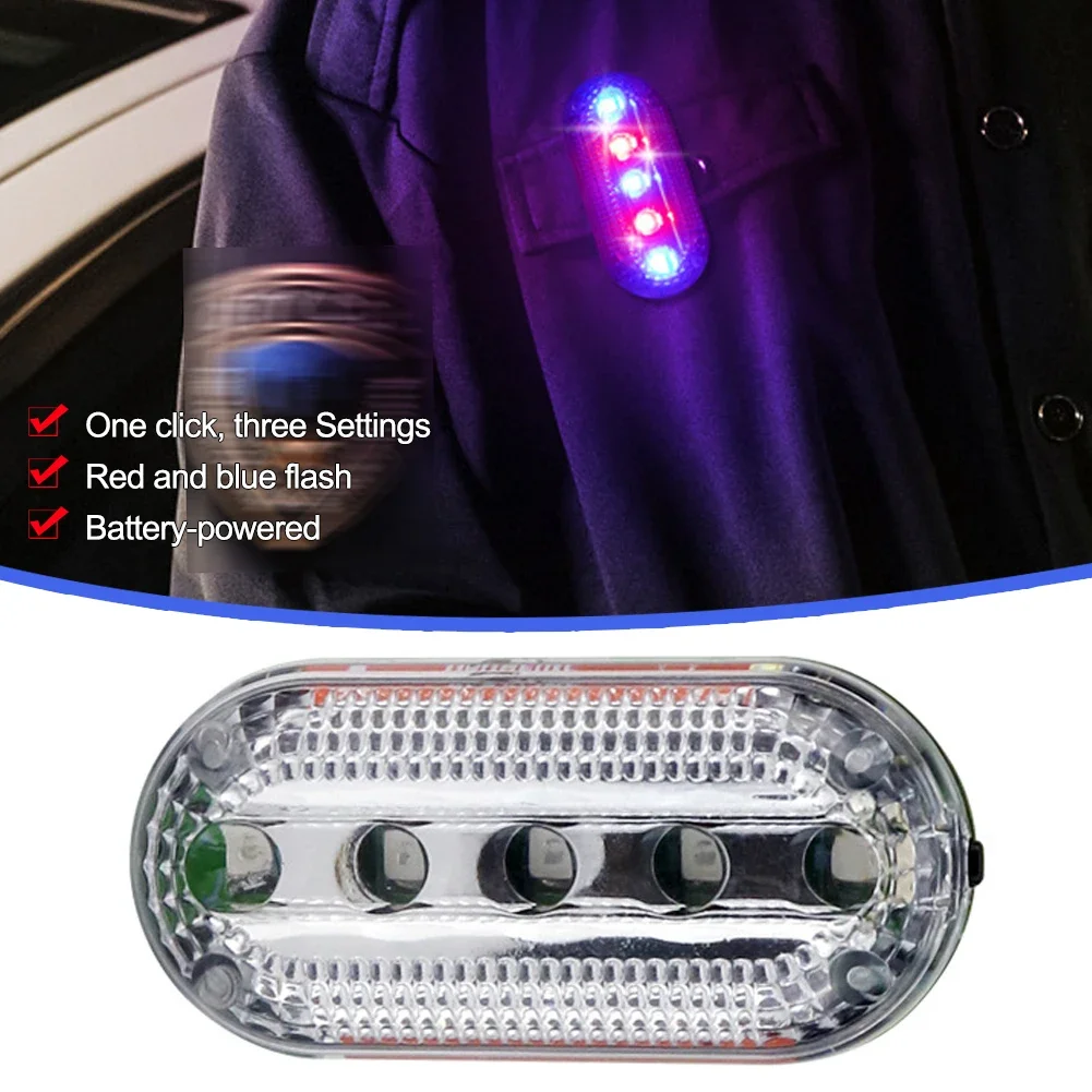 Outdoor Safety LED Shoulder Flash Signal Strobe Light Shoulder Clip Light Sanitation Worker Patrol Alarm Warning Red Blue Lamp