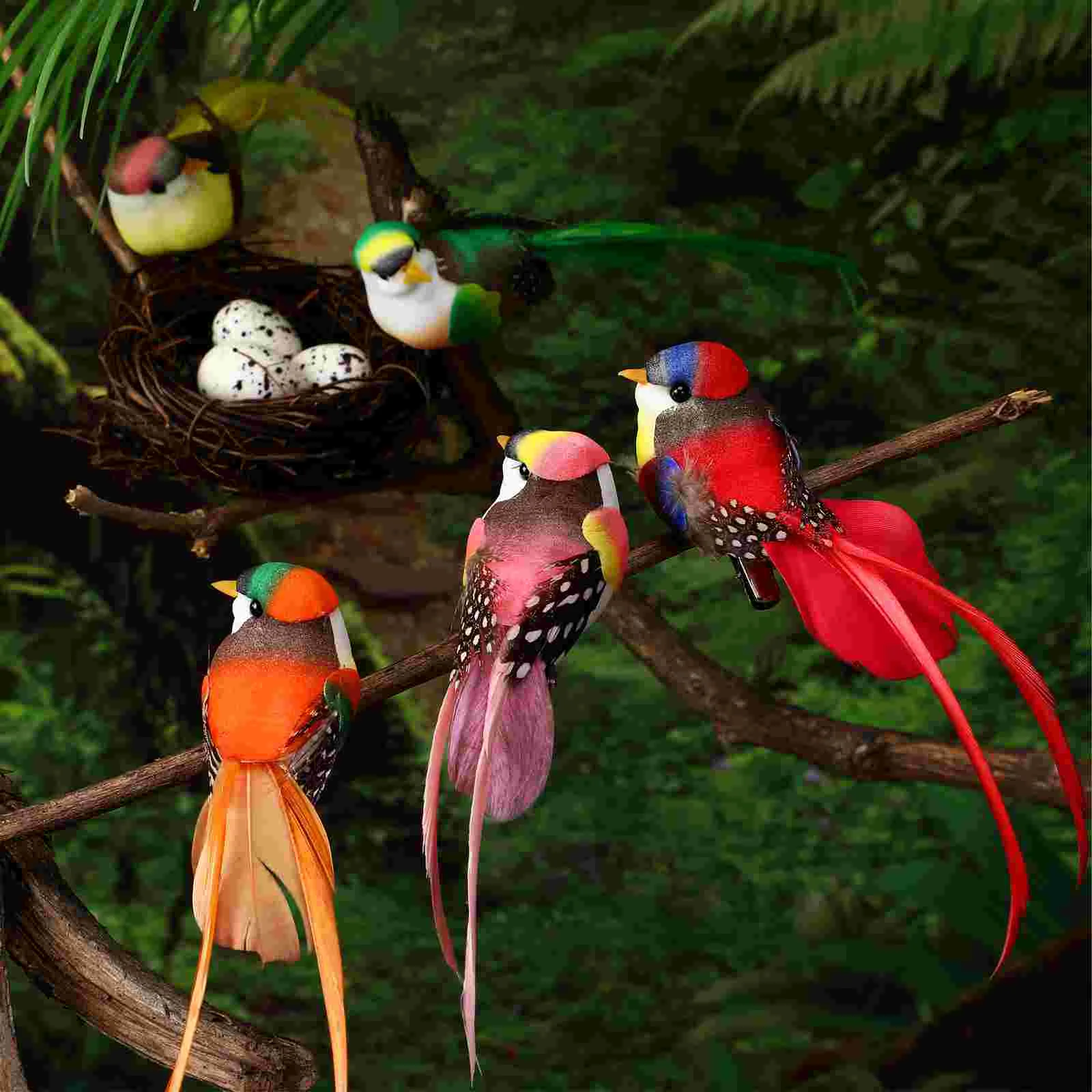 

Simulated Lifelike Small Lovely Artificial Bird Ornaments Fake Birds Artificial Birds Fake Bird Ornaments Photography