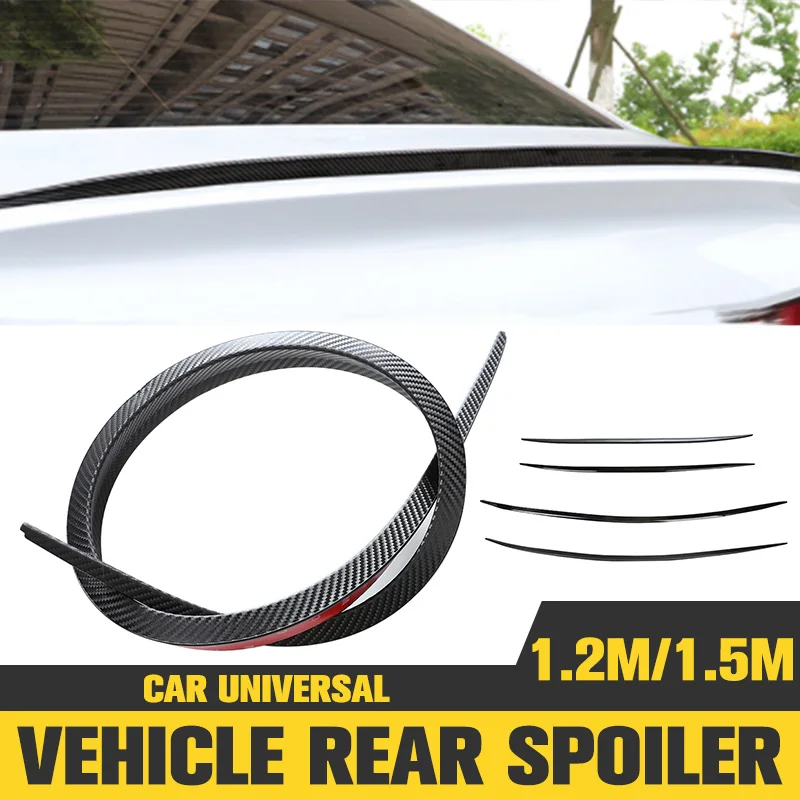1.2M/1.5M Universal Roof Spoiler CarStyling Carbon Fiber/Bright Black Spoilers Tail DIY Refit