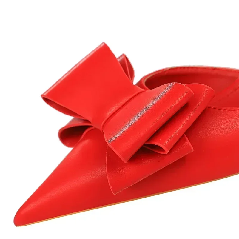 Women 7.5cm 10cm High Heels Kawaii Bowknot Cinderella Pumps Lady Fashion Fetish Blue Pink Yellow Sweet Party Prom Slip On Shoes 3