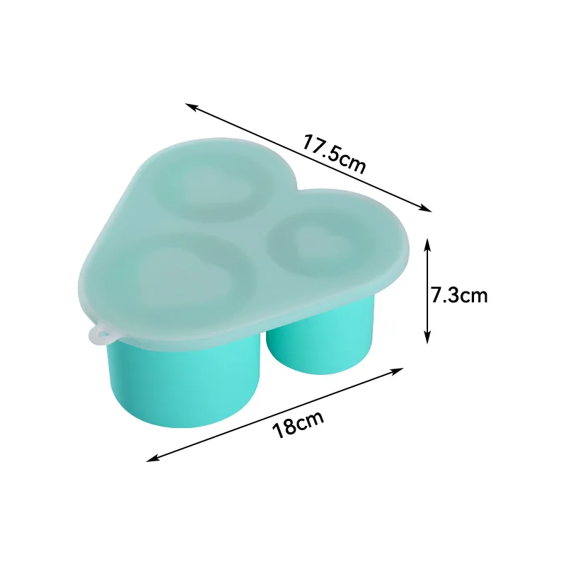 Stanley Accessories Summer Ice Mould Cube Trays Ice Making Beverage Cup Maker Heart-shaped Silicone Molds for Stanley Cup