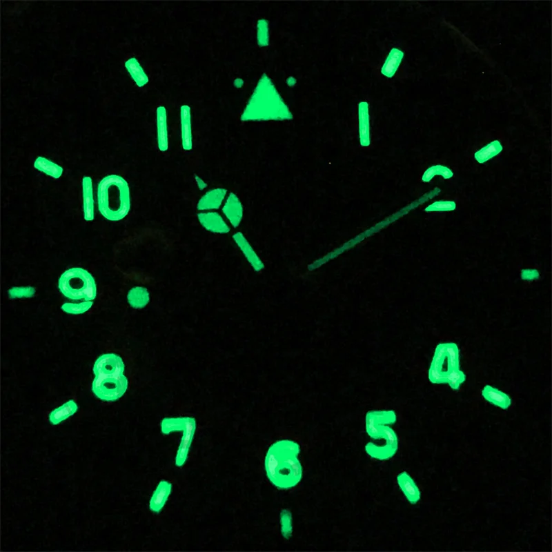 Pilot Style Black Watch Dial and Hand Sets with C3 Green Luminous - 29mm Watch Accessory