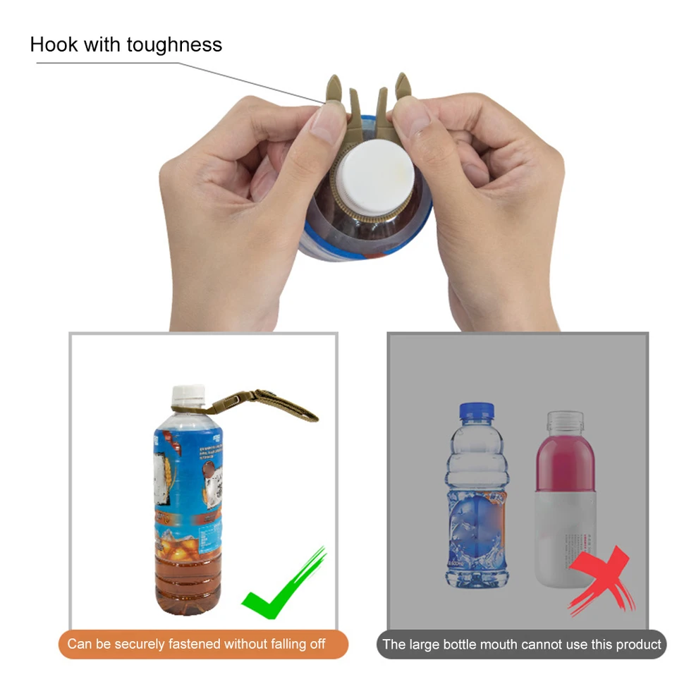 Clip Portabottiglia In Silicone - 6 Pezzi Per Trekking E Campeggio - Foto 7