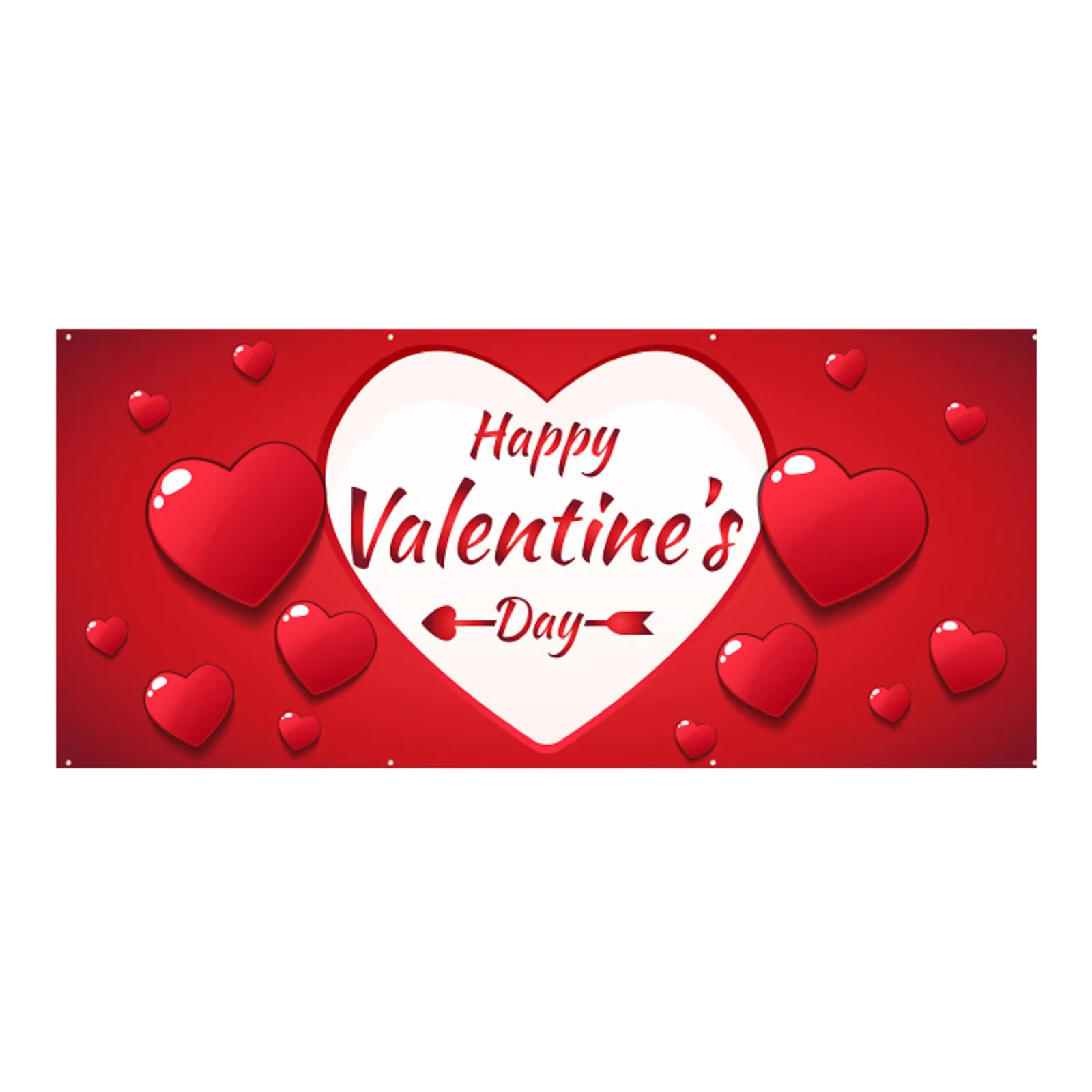 

День Святого Валентина дверь гаража подвесной флаг баннер красное сердце узор День Святого Валентина Фотофон ткань