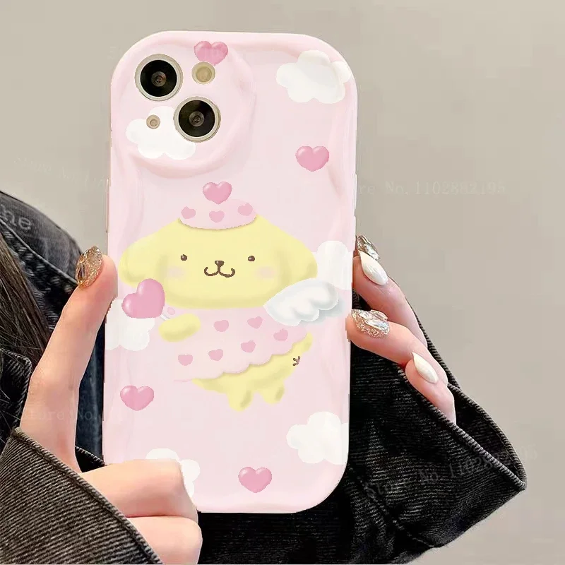 thumbnail image 1 of Cartoon Kuromi Hello kitty Purin Soft TPU Case For iPhone 15 14 13 12 11 Pro Max X XR XS 8 7 Plus SE 2020 Silicone Wave Cover, 1 of 5