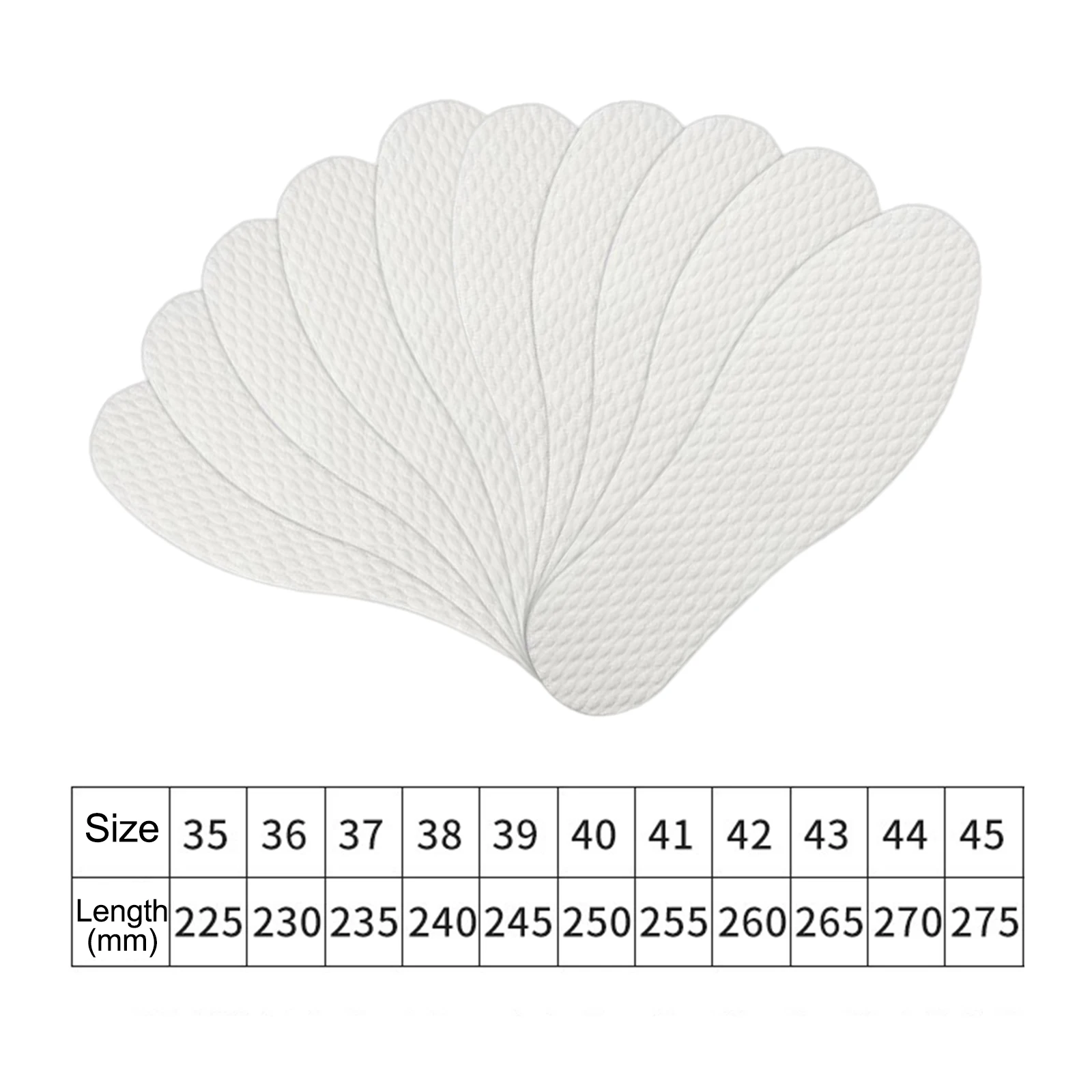 10Pcs Disposable Shoe Liners White Replacement Sweat Absorbing Shoe Pad Breathable Insoles for Hiking Sneak Men Jogging Sports