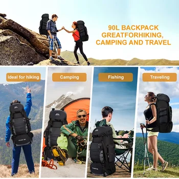 90L Waterproof Hiking Backpack 5