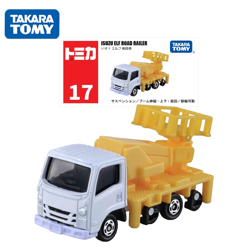 

TAKARA TOMY Tomica 1/64 NO.17 ISUZU ELF ROAD RAILER Car Mini Diecast Alloy Model Car Toy Metal Gifts for Children Boys