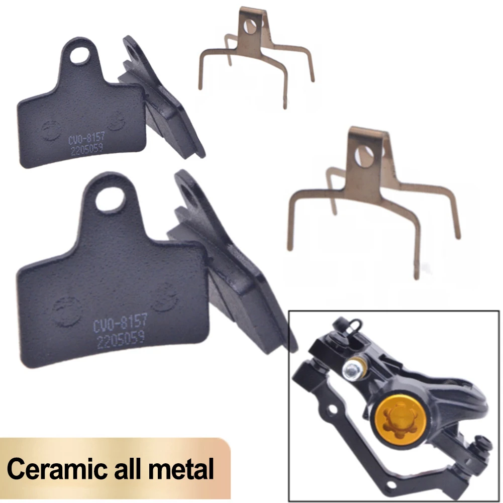 2 Pairs Bicycle Disc Brake Pad Bike Hydraulic Disc Brake Pads Semi-Metallic Full Metal Cycling Pads For Ebike Calipers Bicycle Disc Brake Pads