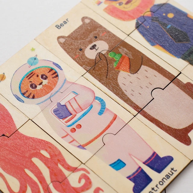 Juguetes educativos Montessori para bebés, rompecabezas de