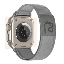 Nylon Leather Sport Strap for Apple Watch - Premium Watchband Bracelet (Gray)