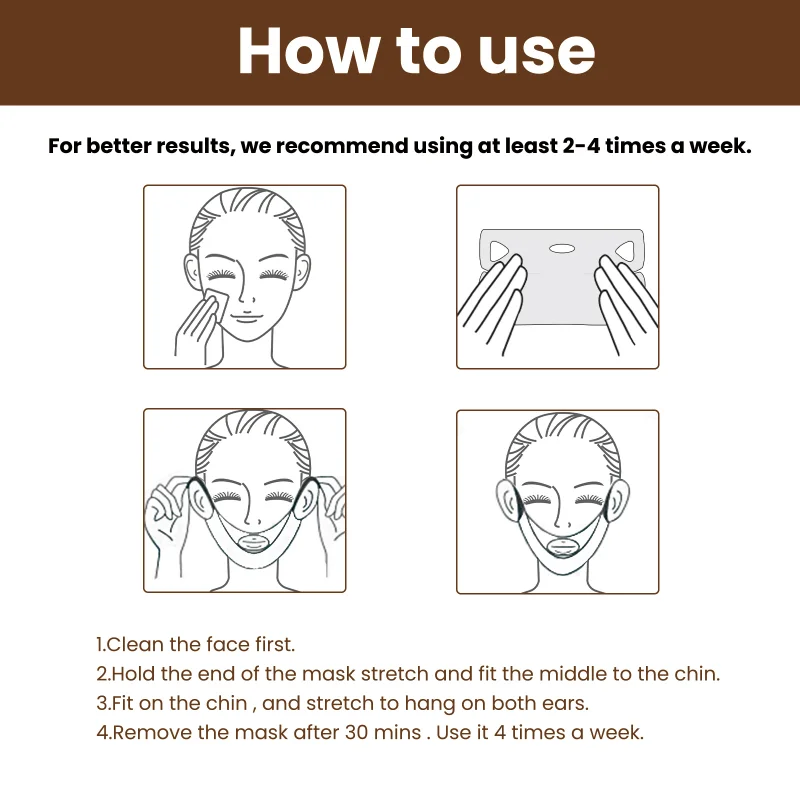 V Face 4D Lift Up Face Maschera sottile Salute Bellezza Idratante Lifting Rassodante Antirughe Mento Attaccante Appeso Ea ing_voghion.com