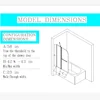43 in.  W * 58 in.  H Frameless Folding Shower Doors for Bathtub, 1/4" (6mm) Thick SGCC Tempered Glass Door 6