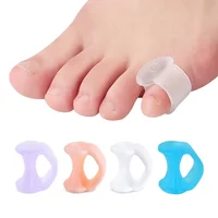 2pcs Silicone Toe Separator Finger Feet Care Protector Gel Toe Orthopedic Bunion Hallux Valgus Corrector Pedicure Spacer Yoga 1