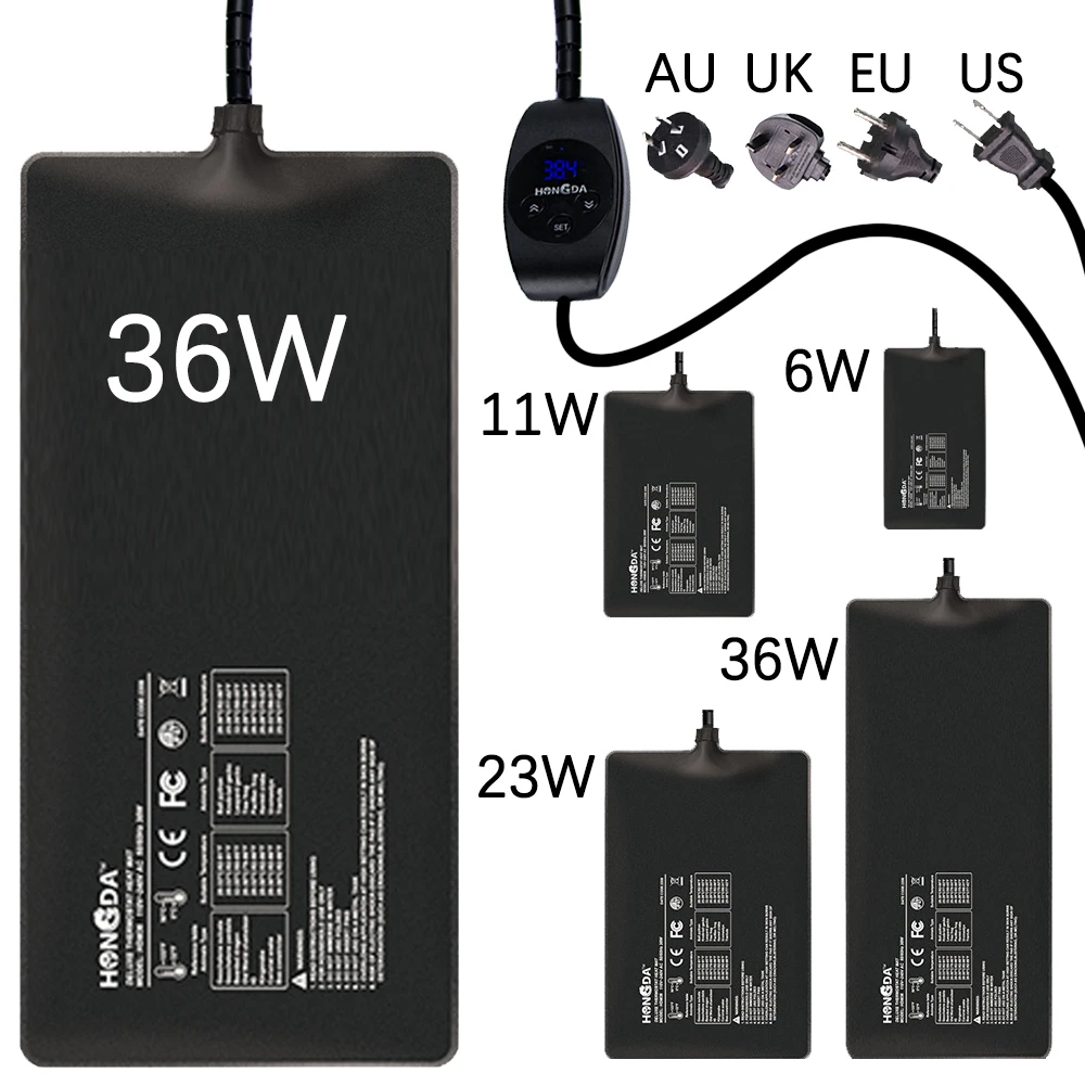6W-36W Seedling Heating Mat Waterproof Plant Seed Germination Digital Thermostatic Controller Indoor Greenhouse Garden Supplies Seedling Heat Mat