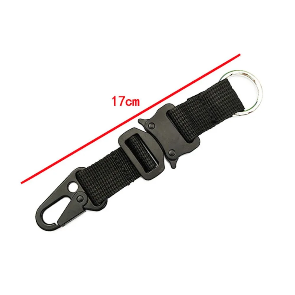 1PC Molle Gear Keychain Clip for Mens Molle Accessories Nylon Belt Key Chain Loop Webbing Key Clip with Molle Bags