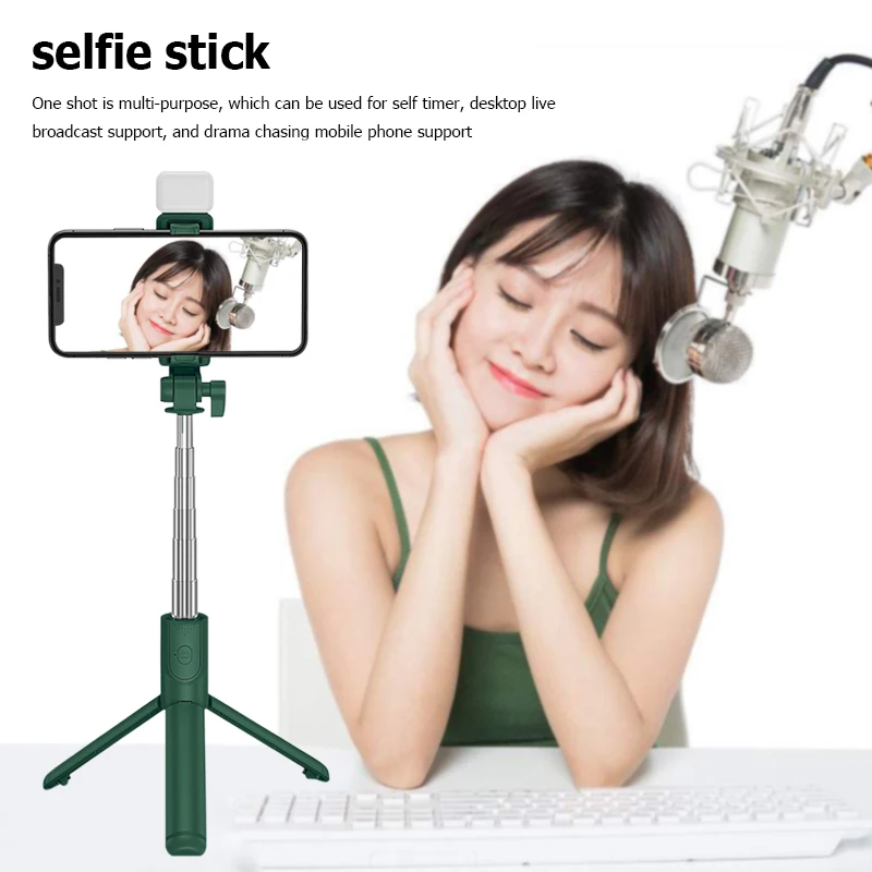 Multifunctional Selfie Stick Bluetooth-Compatible Mobile Phone Support Extendable Holder Aluminium Alloy Wireless Remote Shutter