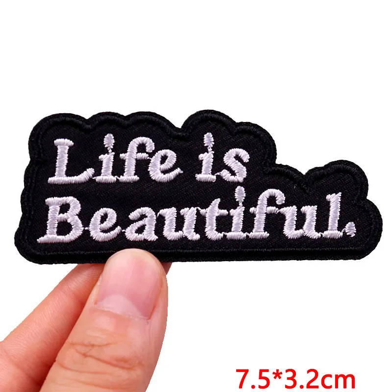 Embroidered Personality Slogan Iron-On Patch