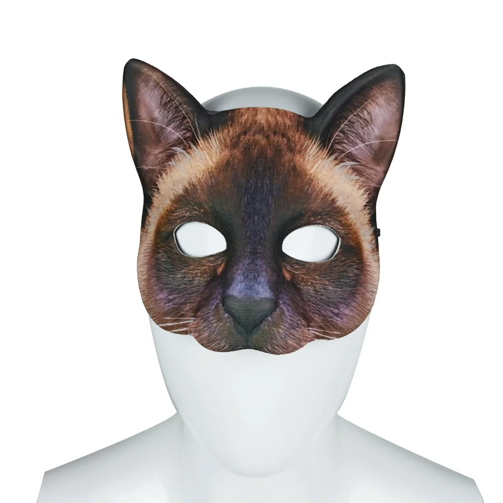 Halloween Mask Party Masks Face Mask 3D Face Masks Unisex Cat Mask for Party