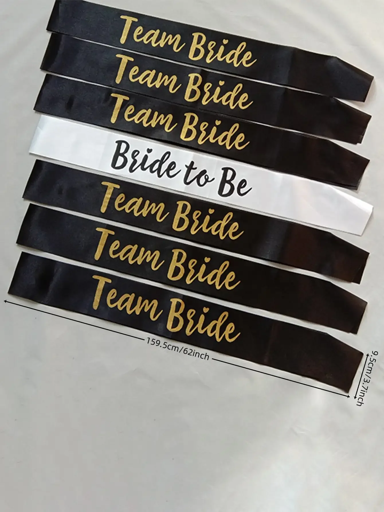 Team Bride 7pc Satin Sash Set Party Favors for Bachelorette Party Bridal Shower Wedding Party Bridal Waistband