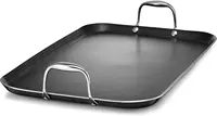 Double Burner Griddle, Compatible with All Cooktops, Oven-Safe up to 500ºF, Metal-Utensil Safe 1