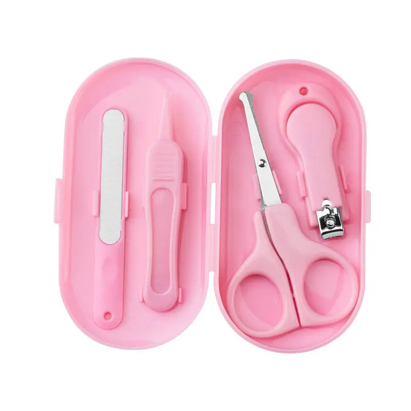 4pcs/set Baby Nail Trimmer Clipper for Children Kids Boy Pink Blue Nail Cutter Scissors Files Care Tools Baby Newborn Care Items