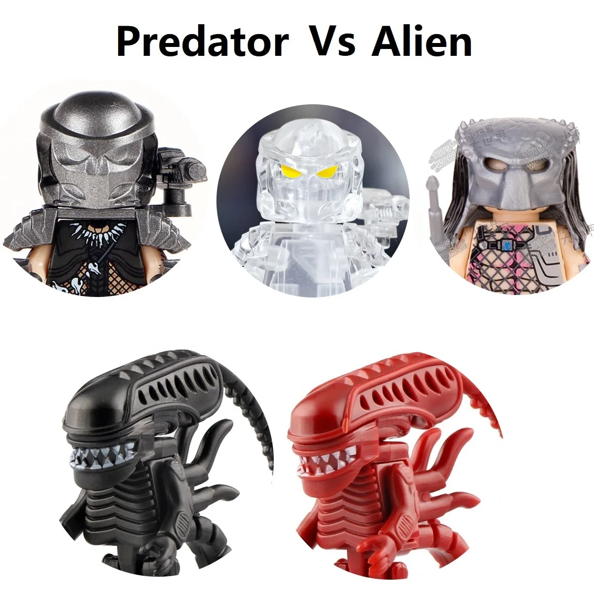 Prometheus Terminator Predator Vs Alien Set Building Block Mini Action Figure Toys