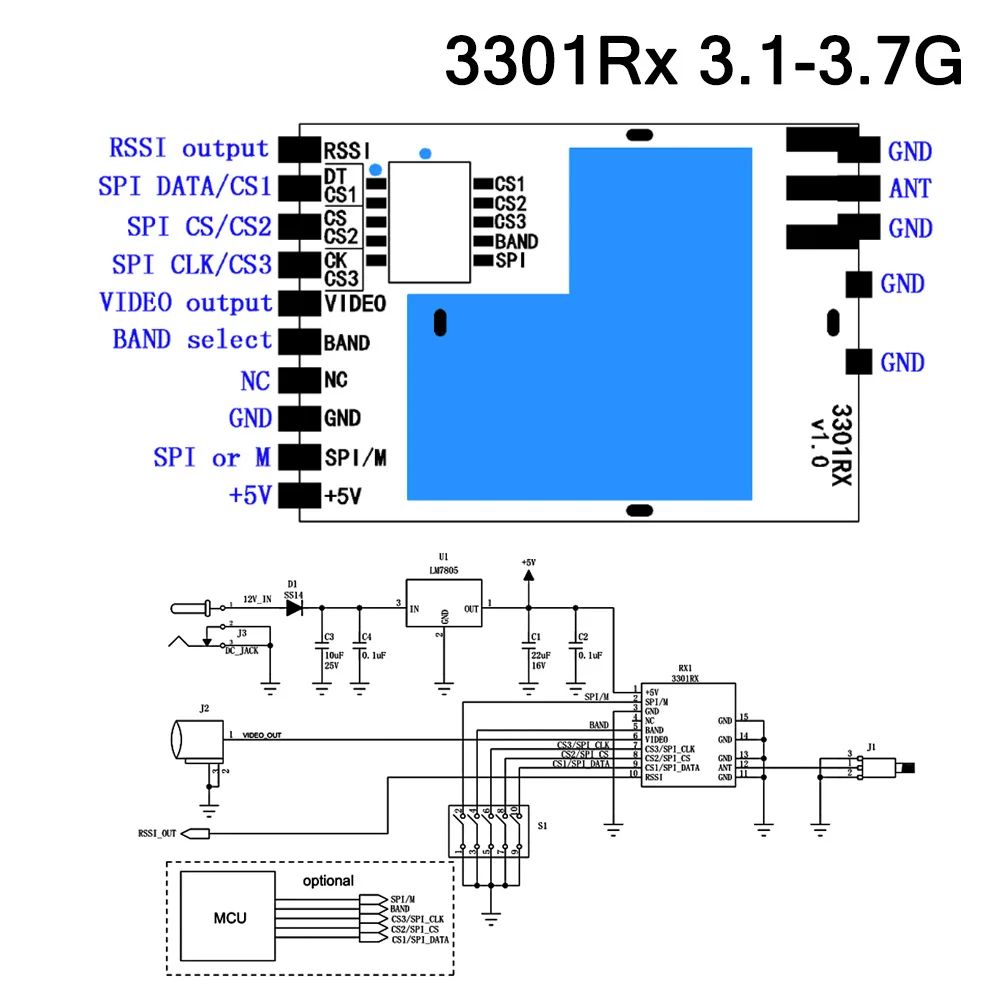 Module Récepteur FPV 5.8G RX5808/SPI - 8 Variantes