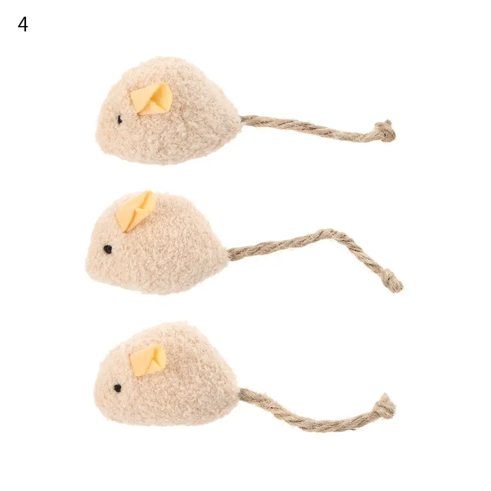 10PCS New Mini Funny Rabbit Fur False Mouse Simulation Mice with Squeak Noise Playing Toys For Cats Kitten Pet Supplies 