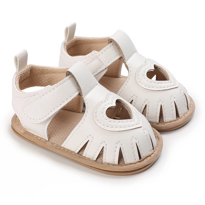 New Summer Newborn Girls Anti Slip Walking Shoes Comfortable Beautiful Hollow Heart Fashionable And Cute Sandals For Girls 2