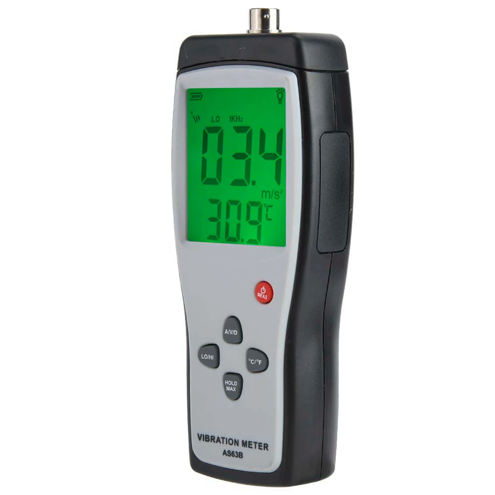LCD Vibration Tester Meter Vibrometer Gauge Analyzer Vibration Tester AS63B Vibration Meter Vibrometer Vibration Analyzer Tester 5