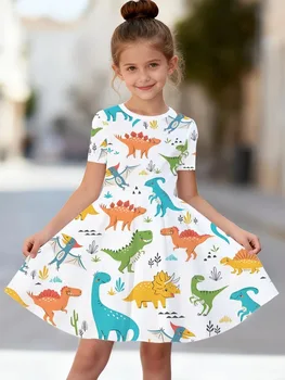 Dinosaur Girls Princess Dress 1