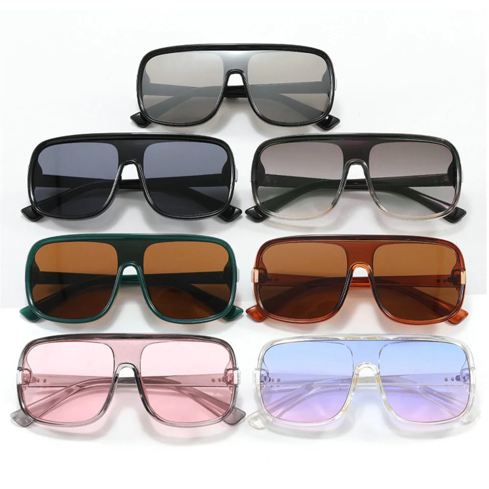 Vintage Men Women Sunglasses Square Shades Unisex Sun Glasses Black Lense UV400