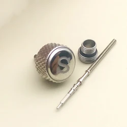 Enhanced Screw-in Watch Crown with Engraved 'S' - Includes Tube and Stem (07 Crown and Stem)