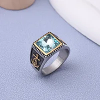Men's 316LStainless/Titanium Steel Pirate Anchor Rings Classic Fashion HipHop Trend Jewelry 2