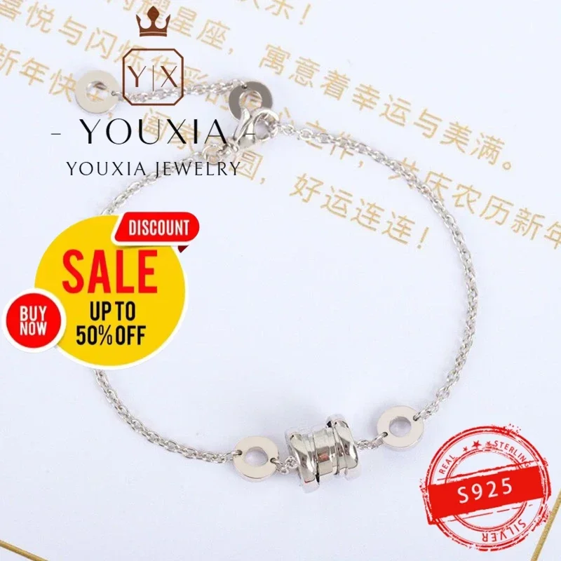 1:1 Hot selling European and American s925 Silver simple design party fashion Couple Bracelet Luxury Jewelry bracelet for women