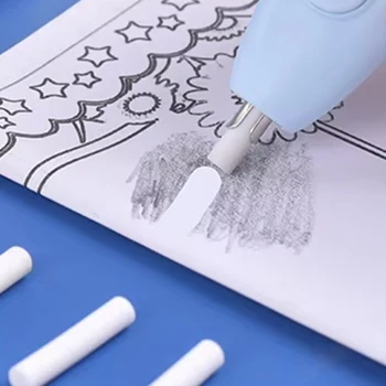 Gomma elettrica alimentata a batteria con ricariche sostituibili per artisti, disegno a matita, schizzo, materiale scolastico di cancelleria per studenti