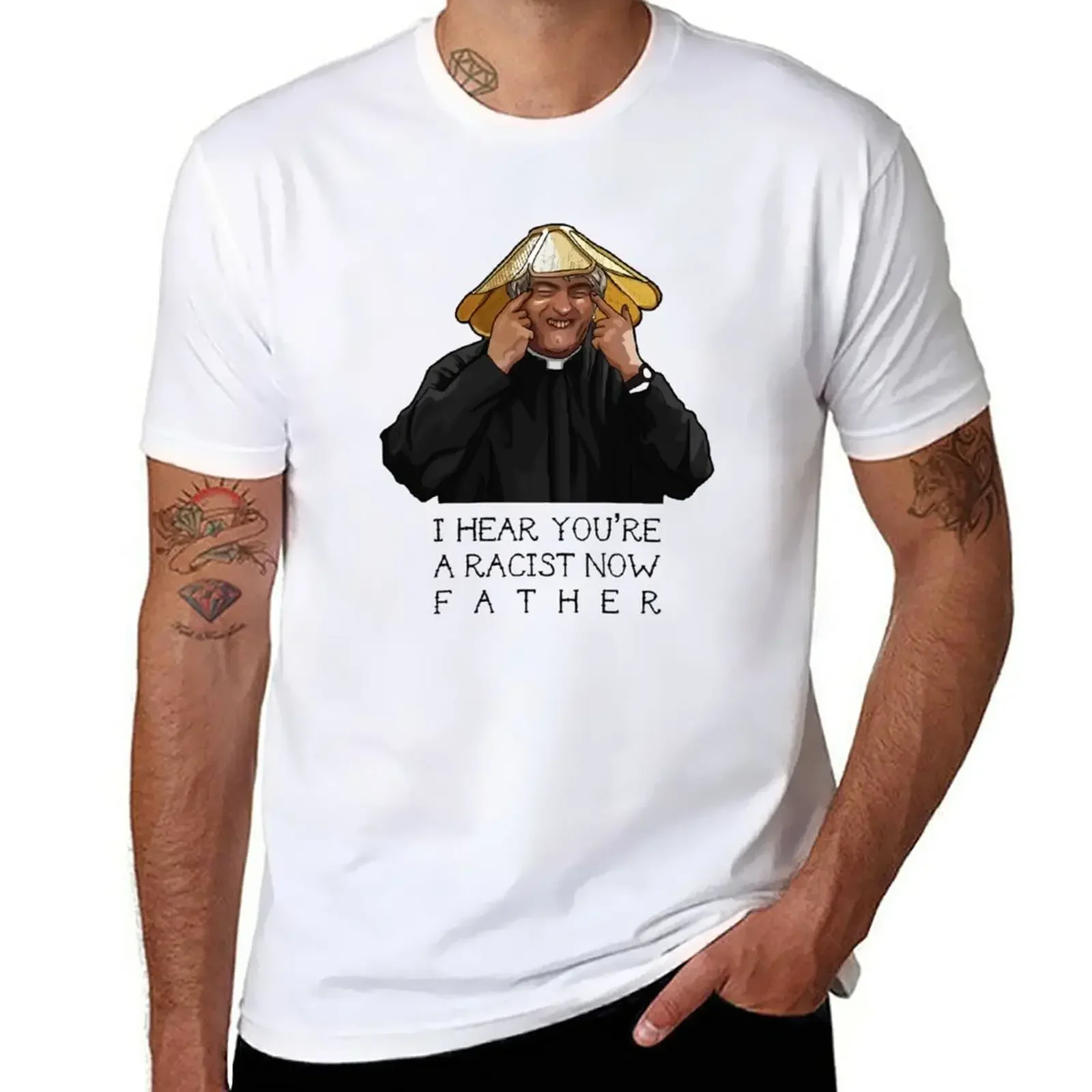

Father Ted Funny Ted T-Shirt customs design your own blanks Men's cotton t-shirt