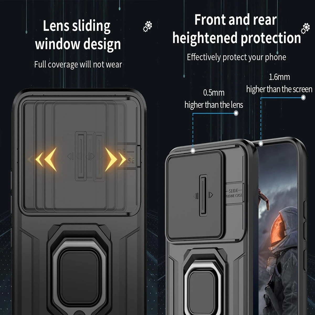 Armor Shockproof Case For VIVO V40 Lite 5G Protective Cover For VIVO V30e Ring Magnetic Holder Coque Fundas Capa_voghion.com