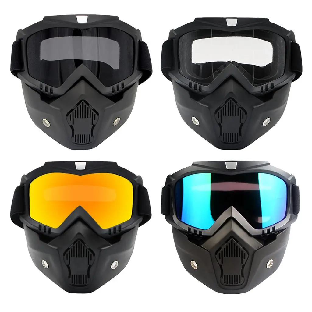 

Motorcycle Goggle, Motorcycle Glasses with Detachable Face for Desert